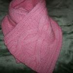 Hand Knitted Pink Scarf/neck Warmer ( )