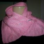 Hand Knitted Pink Scarf/neck Warmer ( )