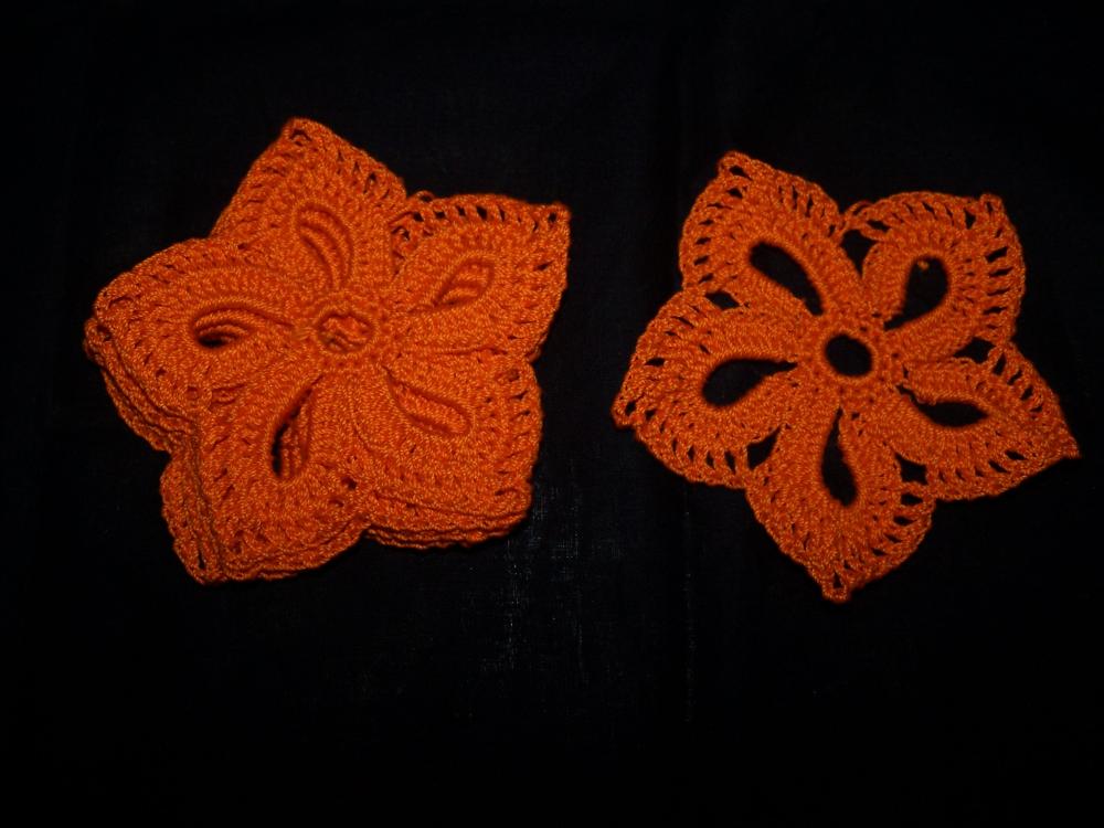 Orange Crochet Doilies/coasters/applique